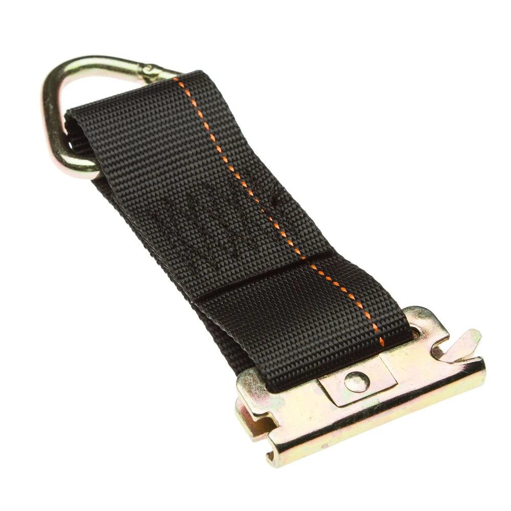 2-Pack E-Track Tie-Down Strap with D-Ring & E-Fitting for S or J-Hooks