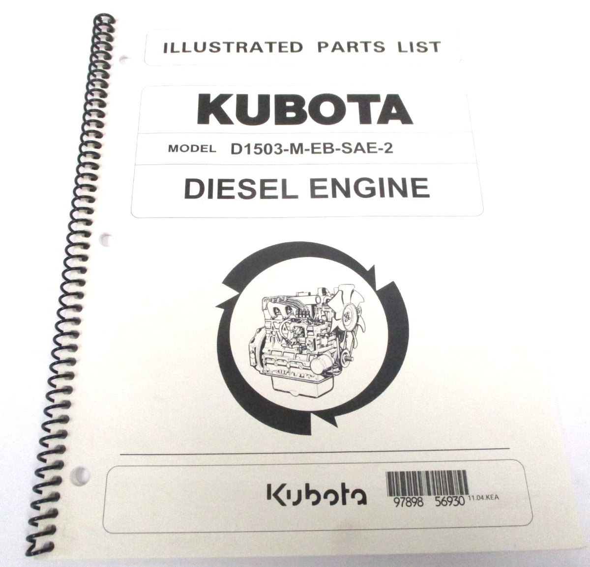 Illustrated Parts List for Kubota D1503-M-EB-SAE-2 Diesel Engine (97898-56930)