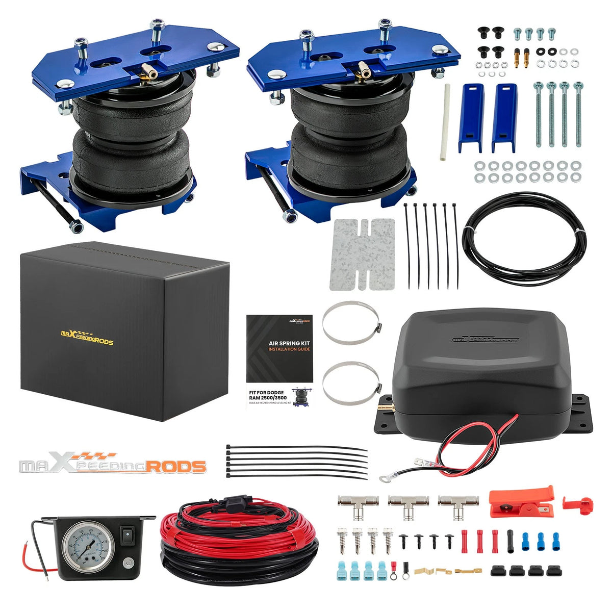 Air Suspension Springs Controller Kit + Air Spring Bag for Dodge Ram 2500/3500 (2003–2023)