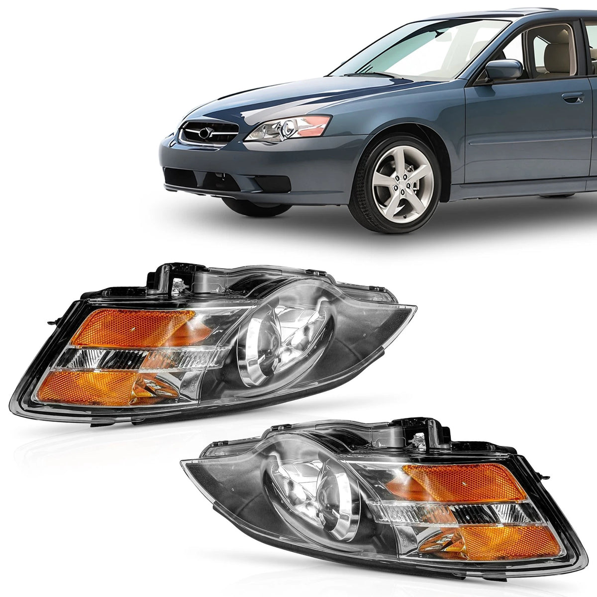 2X Headlights for Subaru Legacy (2005–2007)