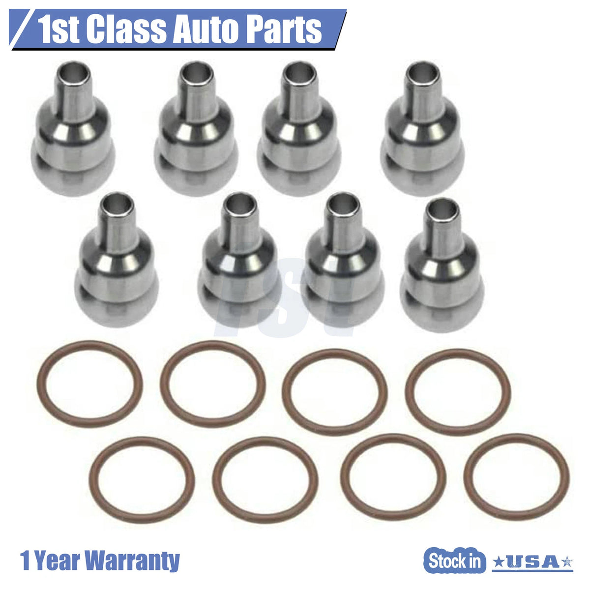 Set of 8 High Pressure Oil Rail Ball Tube Repair for Ford Diesel V8 (2004–2010)