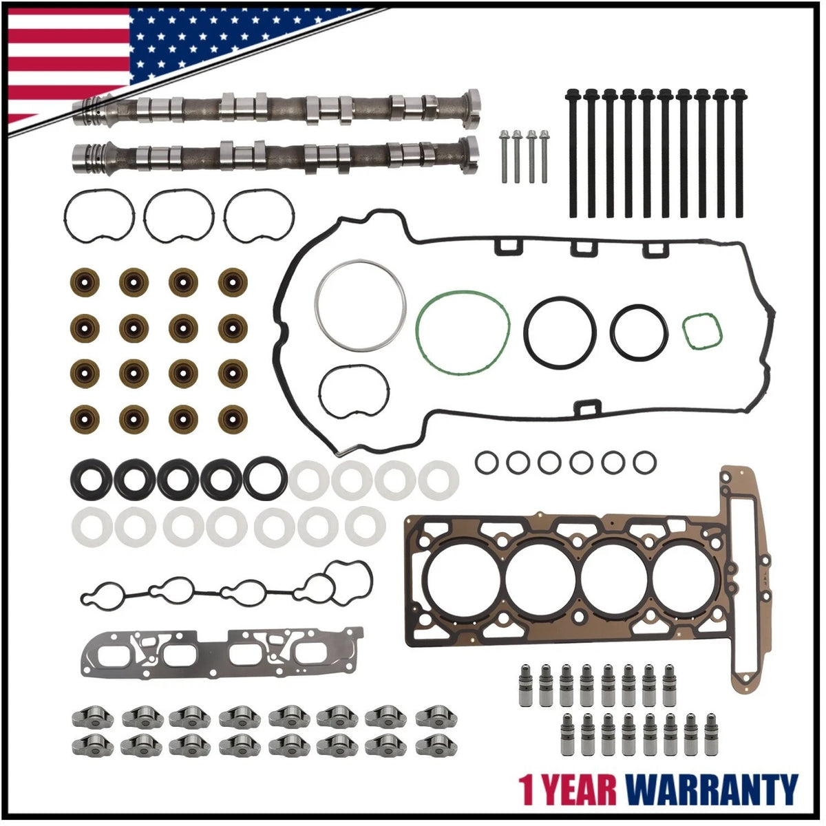 Camshaft Lifters Rockers Head Gaskets Kit for Chevrolet Equinox GMC Terrain (2010–2017)