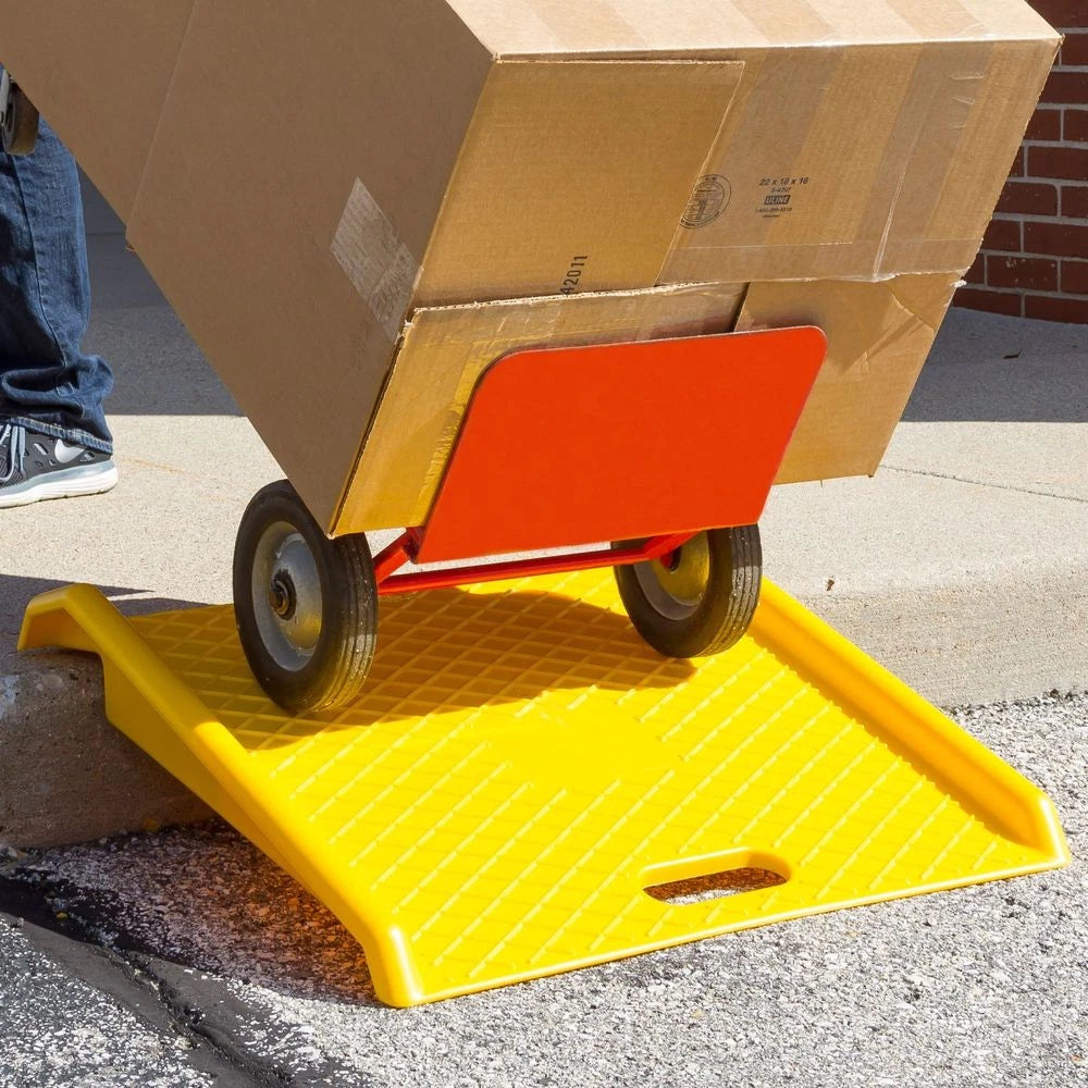 800lb Capacity Poly Curb Ramp for Delivery Vehicles (Portable)