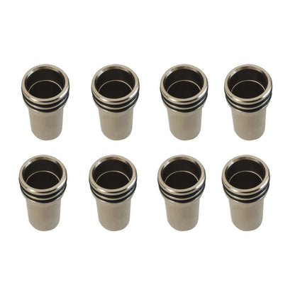 8Pcs Injector Cup & O-rings for Chevrolet Silverado 2001–2004 6.6L Duramax