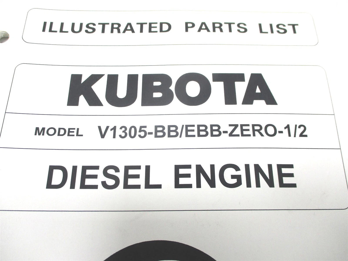 Illustrated Parts List Manual for Kubota V1305-BB/EBB (97898-54890)