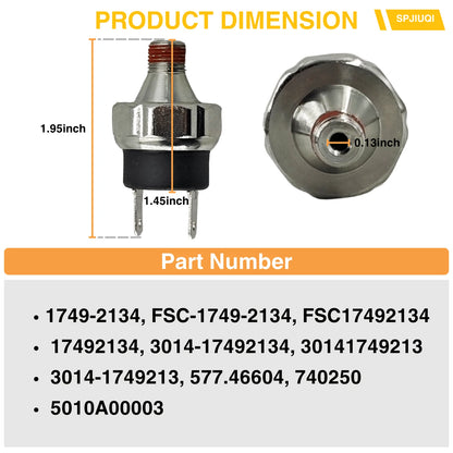 Low Air Switch for Freightliner Trucks (FSC-1749-2134, 1749-2134)