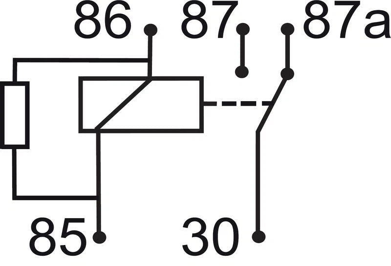 5 Terminal Changeover Mini Relay Resistor for GEBE 990631 (24V 20/10A)