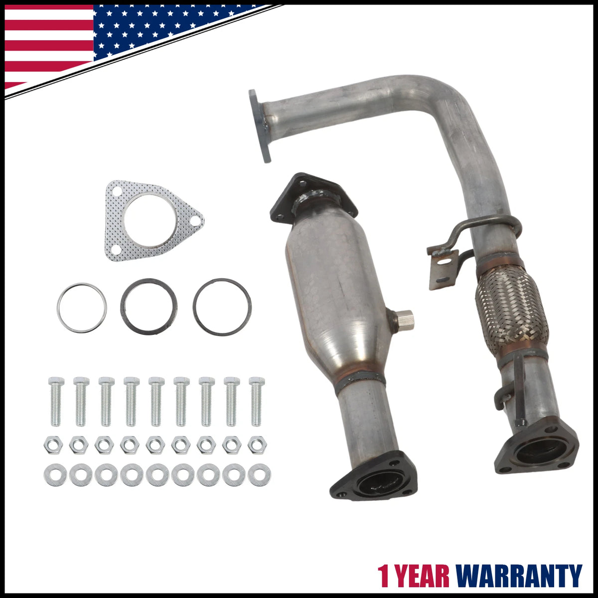 2X Catalytic Converter & Front Flex Pipe for Honda Accord 1998–2002