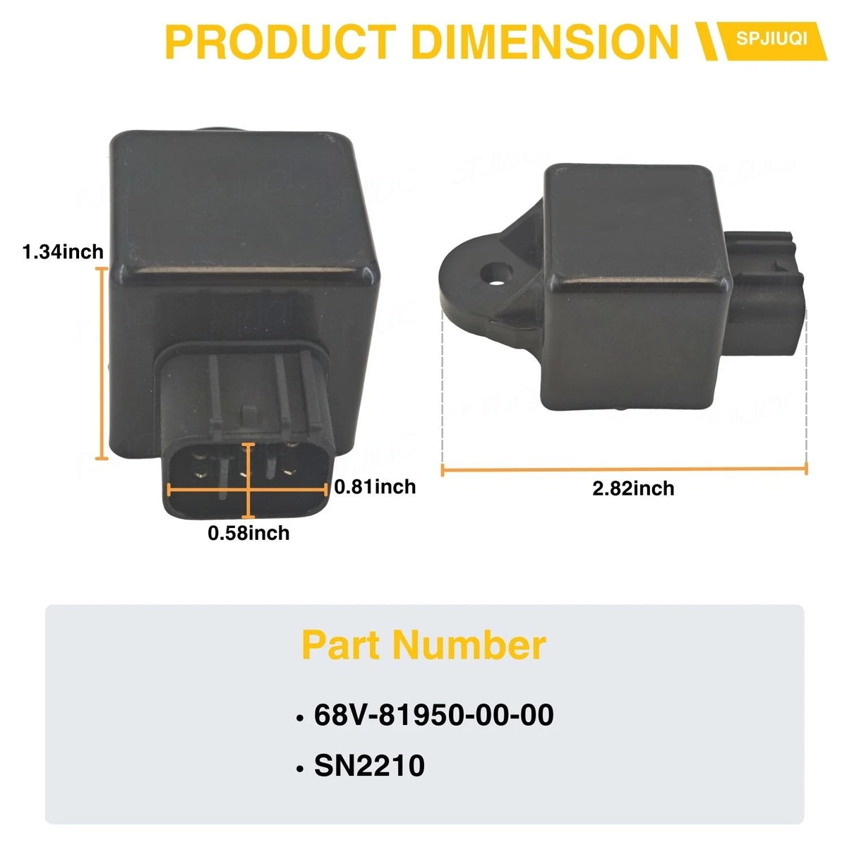 6-Prong Relay Assy 68V-81950-00-00 for Yamaha 115-300 HP (Jet Boat, WaveRunner)