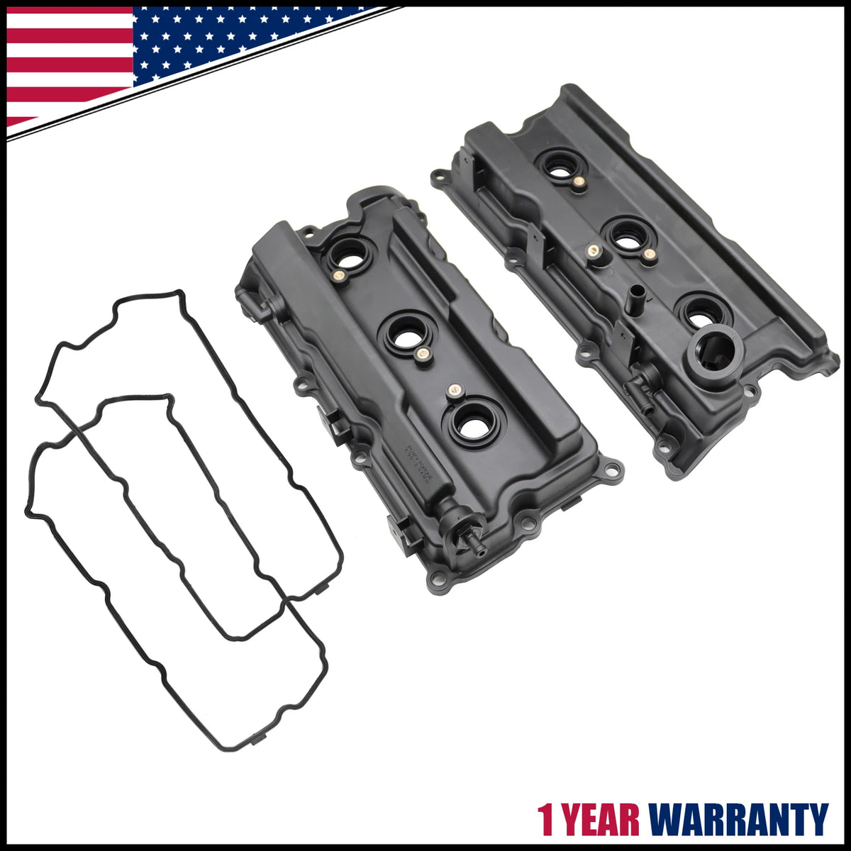 2X Valve Covers w/Gasket for Nissan Frontier Pathfinder Xterra (2005–2019)
