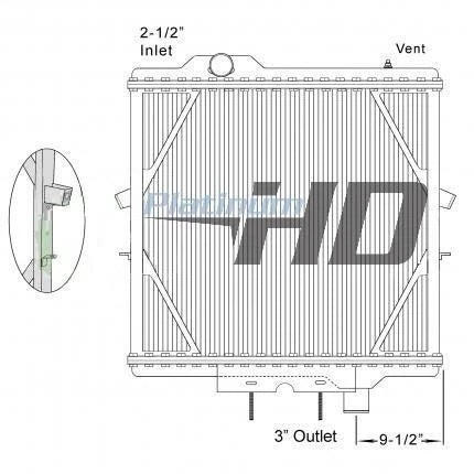 4 Row Copper Brass Radiator for Peterbilt 379 (2003–2007)