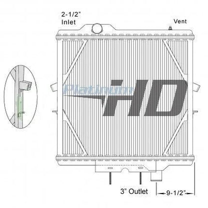 4 Row Copper Brass Radiator for Peterbilt 379 (2003–2007)