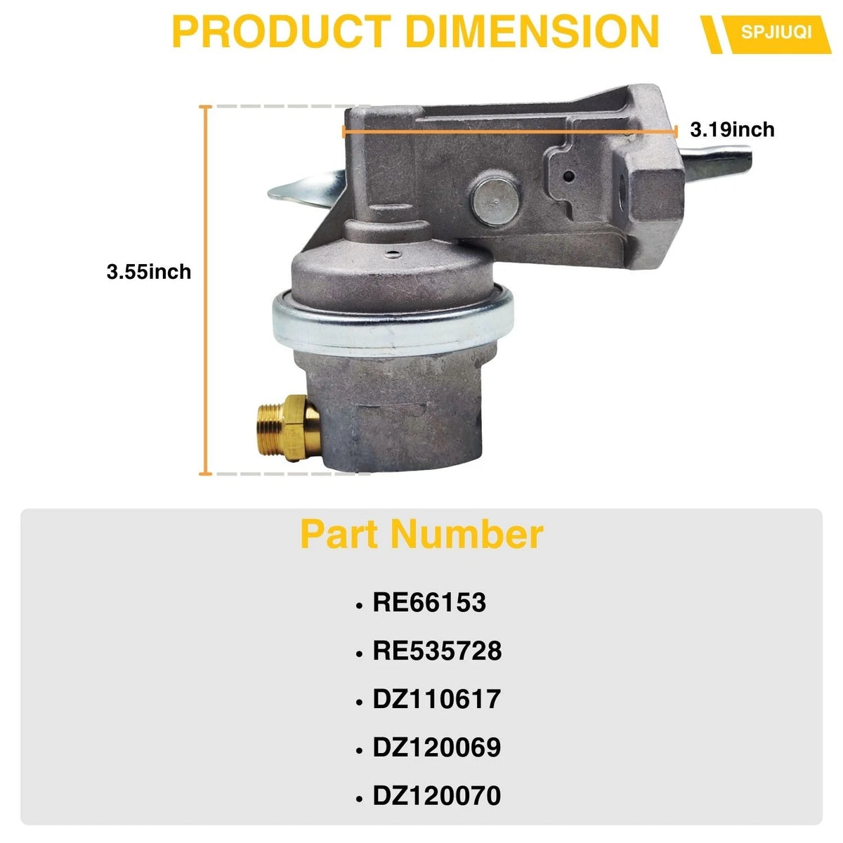 Fuel Lift Pump for John Deere Backhoe Loader 310E 310G 310SG 410E 410G 710G 5410