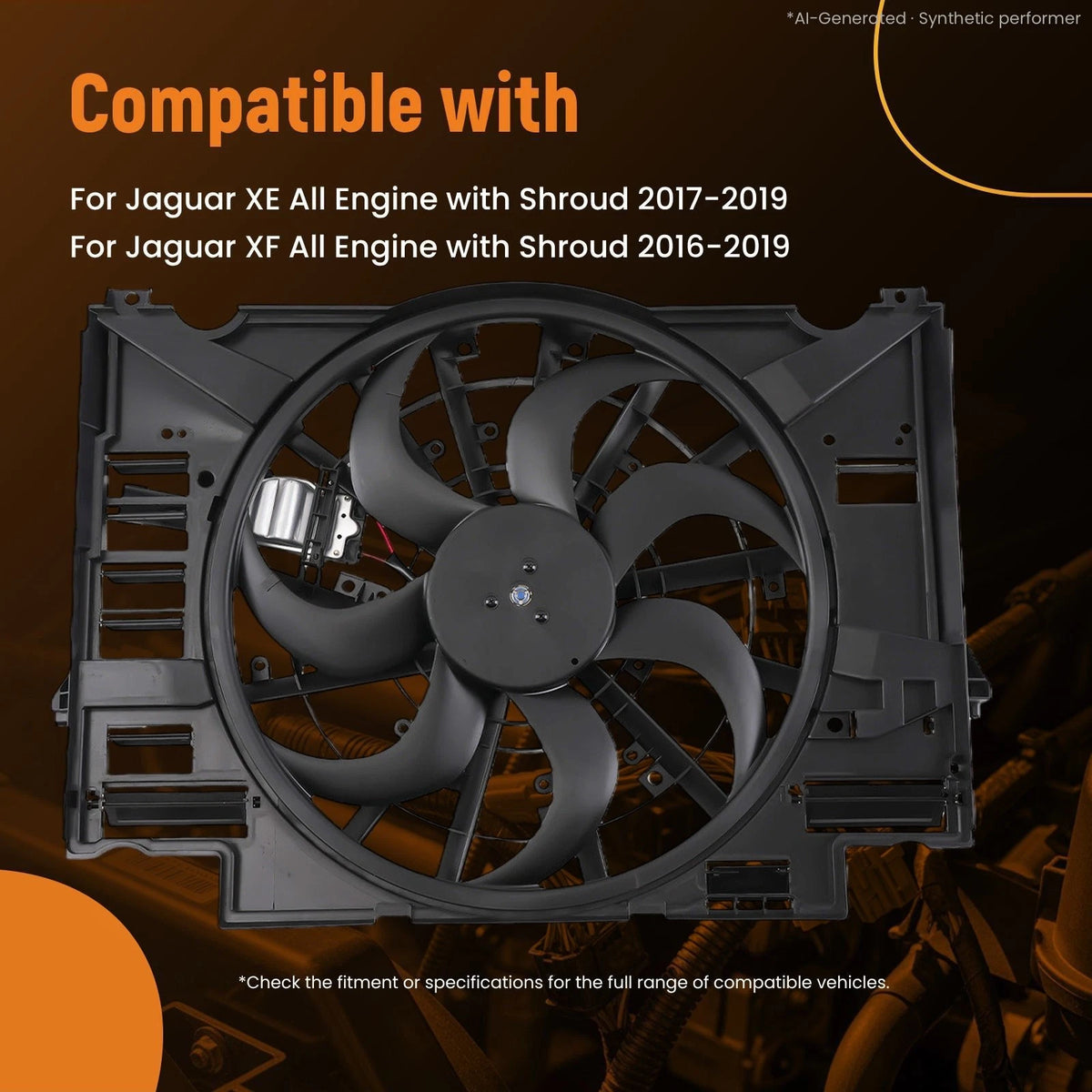 Cooling Fan Assembly T2H20465 for Jaguar XE XF (2016–2019) 240W Shroud