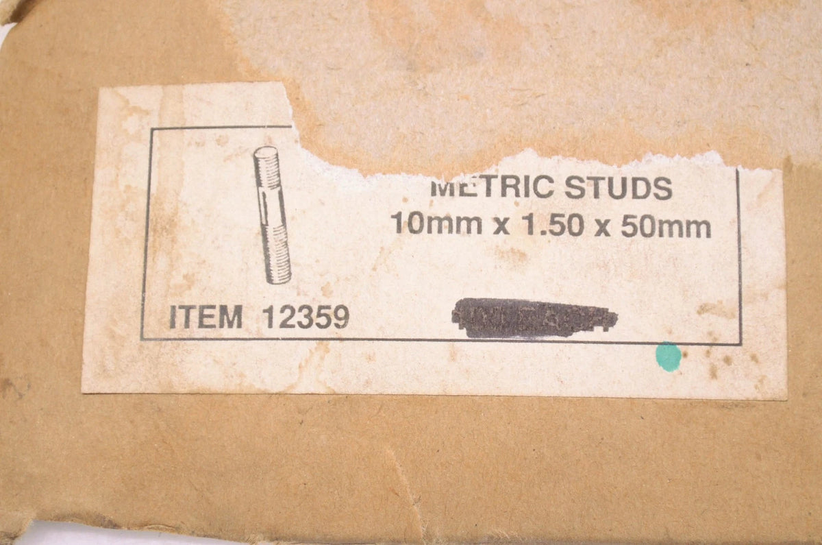 Set of 4 Metric Studs 10mm x 1.5 x 50mm for Aftermarket (NOS)