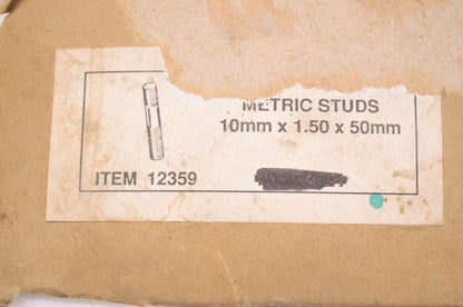 Set of 4 Metric Studs 10mm x 1.5 x 50mm for Aftermarket (NOS)