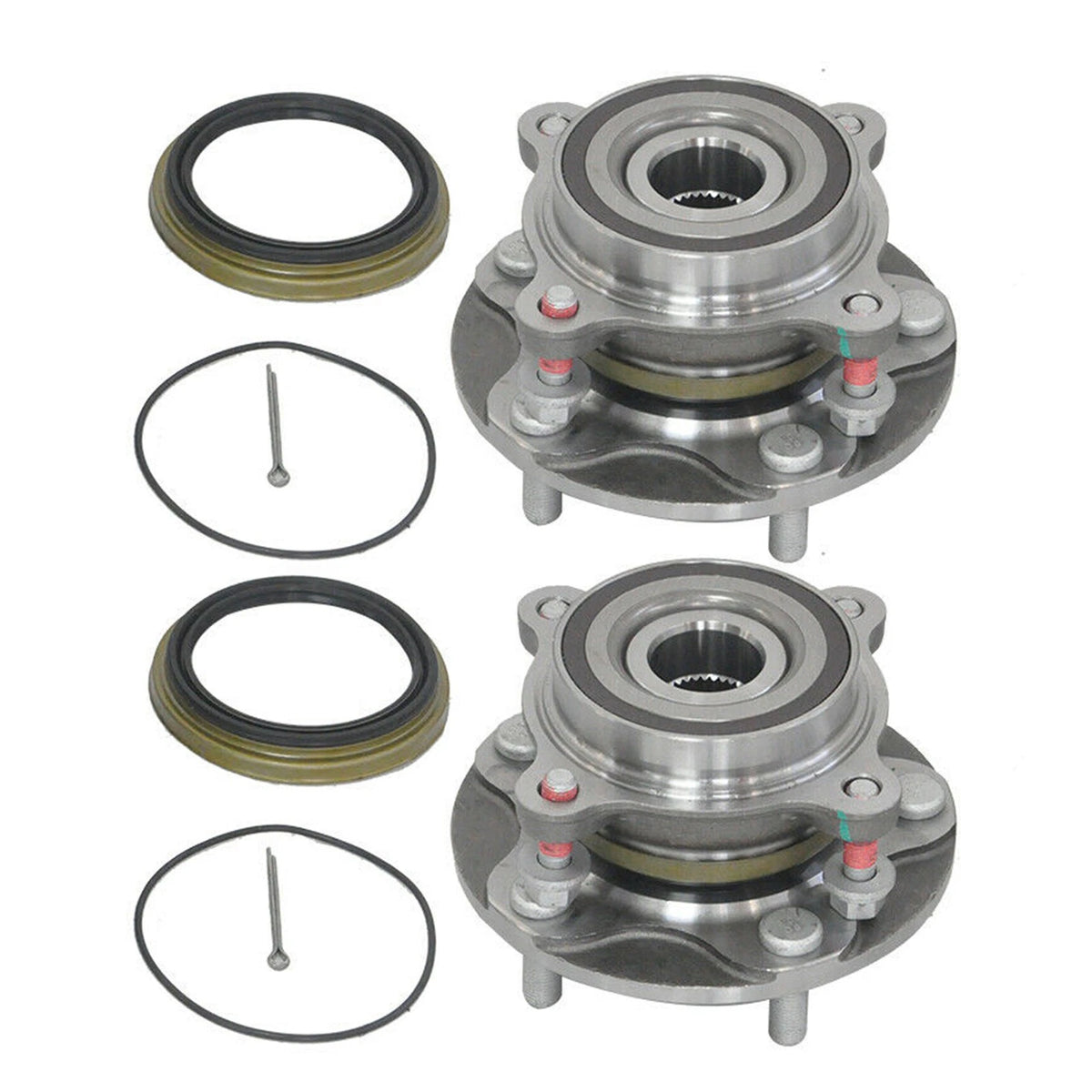 2X Front Wheel Hub Bearing Assembly 950002 for Toyota Sequoia Tundra (2008–2018) 4WD