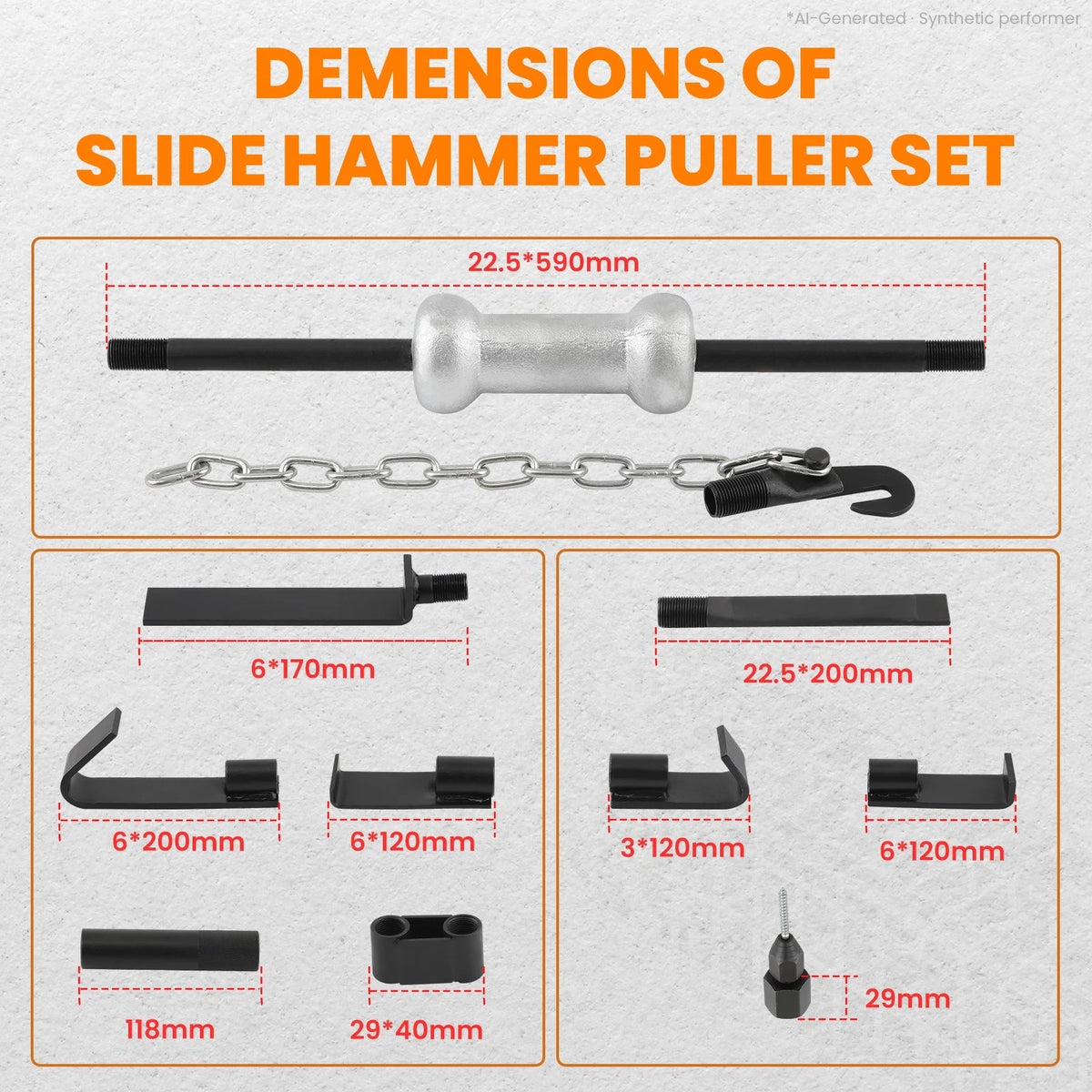 Dent Puller Slide Hammer for Axle Bearing Removal (13 lbs)