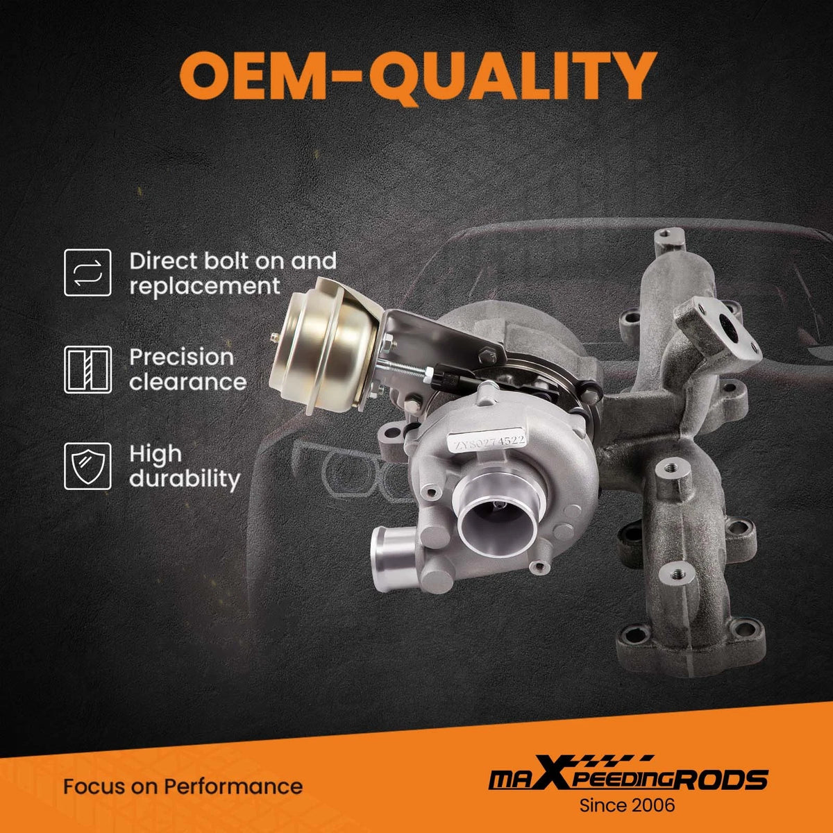 Turbocharger for Audi A3 / Seat Toledo MK2 / VW Golf 4 (2000–2006) 03G253016K 713672-0005