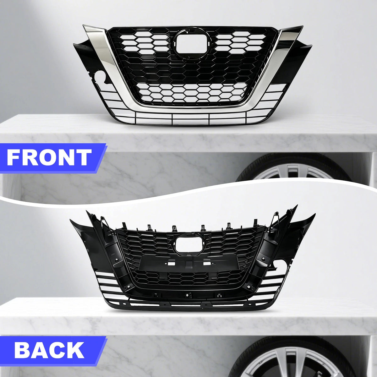 Front Upper Bumper Grille for Nissan Altima (2019–2022) 2.0L 2.5L