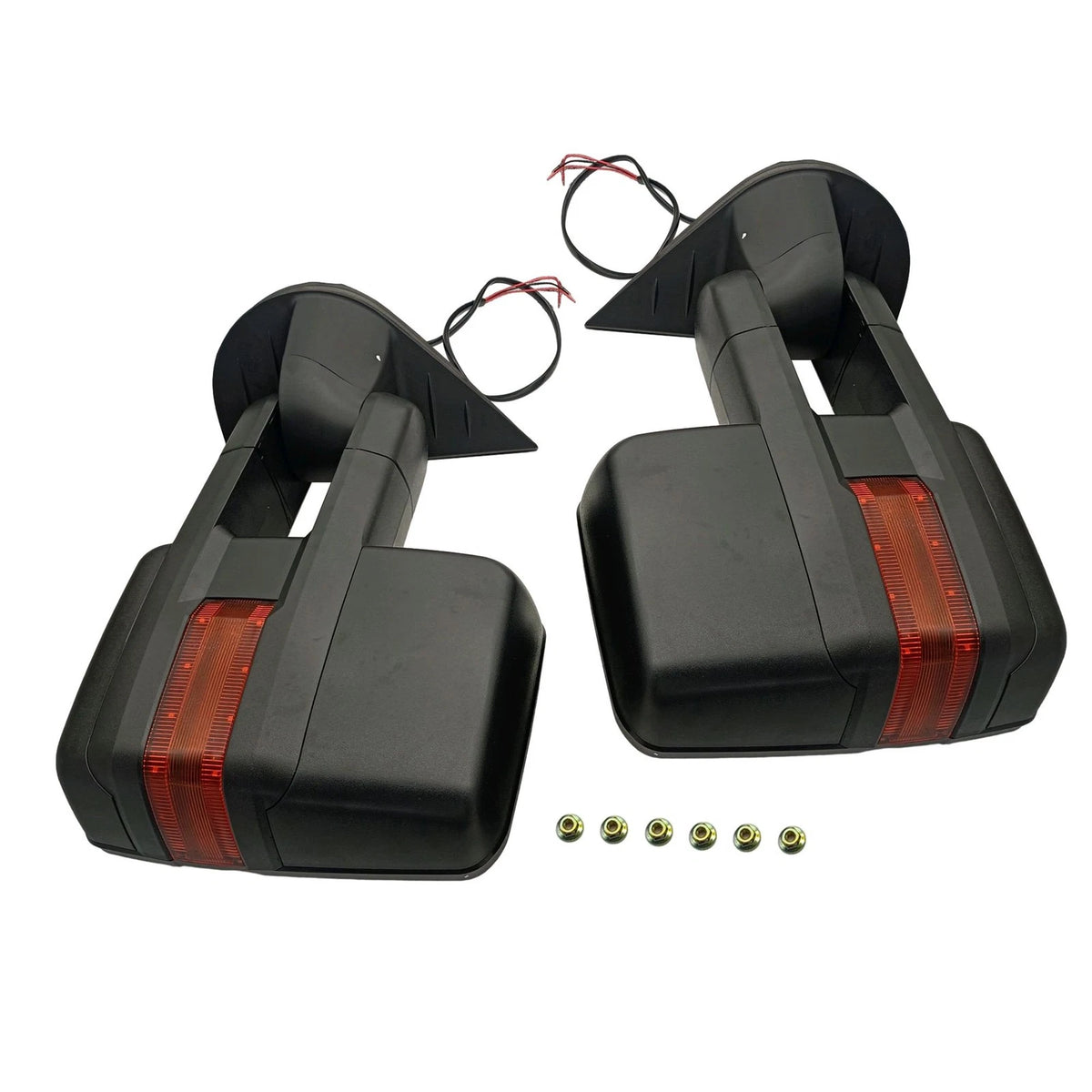 Pair Manual Signal Tow Mirrors for Chevy Silverado/Sierra 1500/2500/3500 (2007–2018)