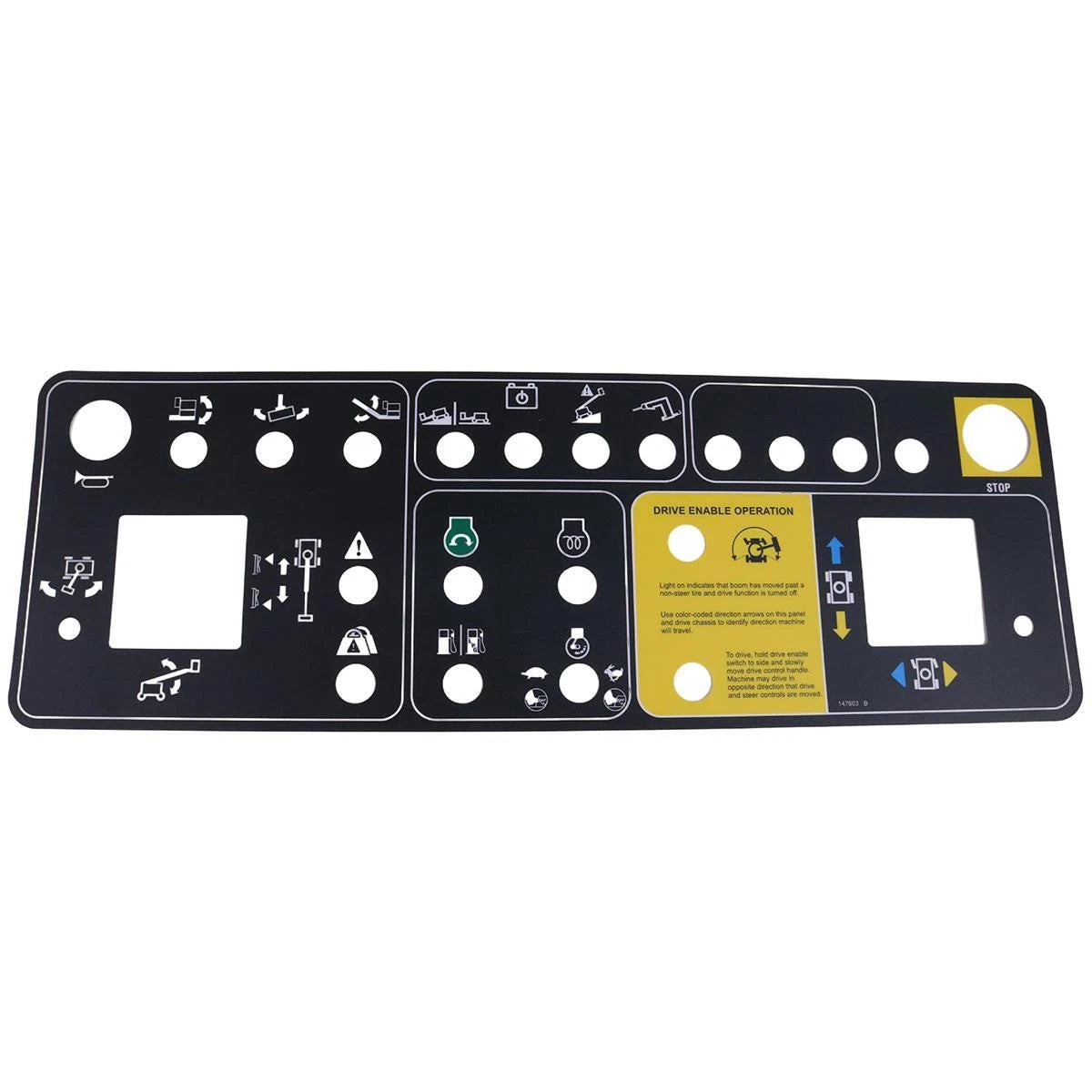 Platform Control Panel Decal for Genie Boom Lift S-60 S-65 S-80 (147603GT, 147603)