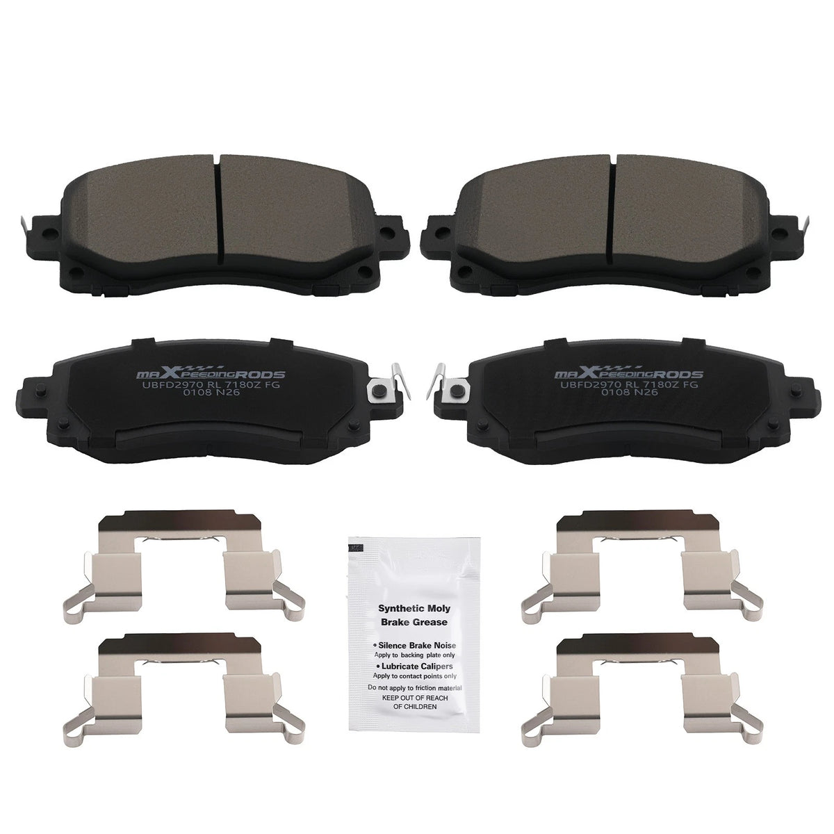 Set of 4 Front Ceramic Brake Pads for Subaru Forester (2019–2025), Impreza (2017–2025)