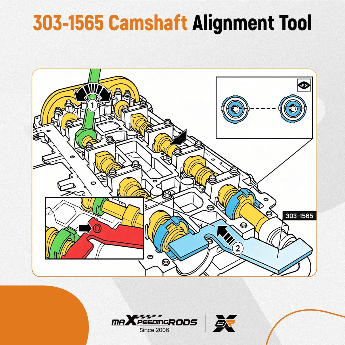 Crank Cam Timing Tool for Ford Explorer 2.0L EcoBoost (2012–2015) 303-507