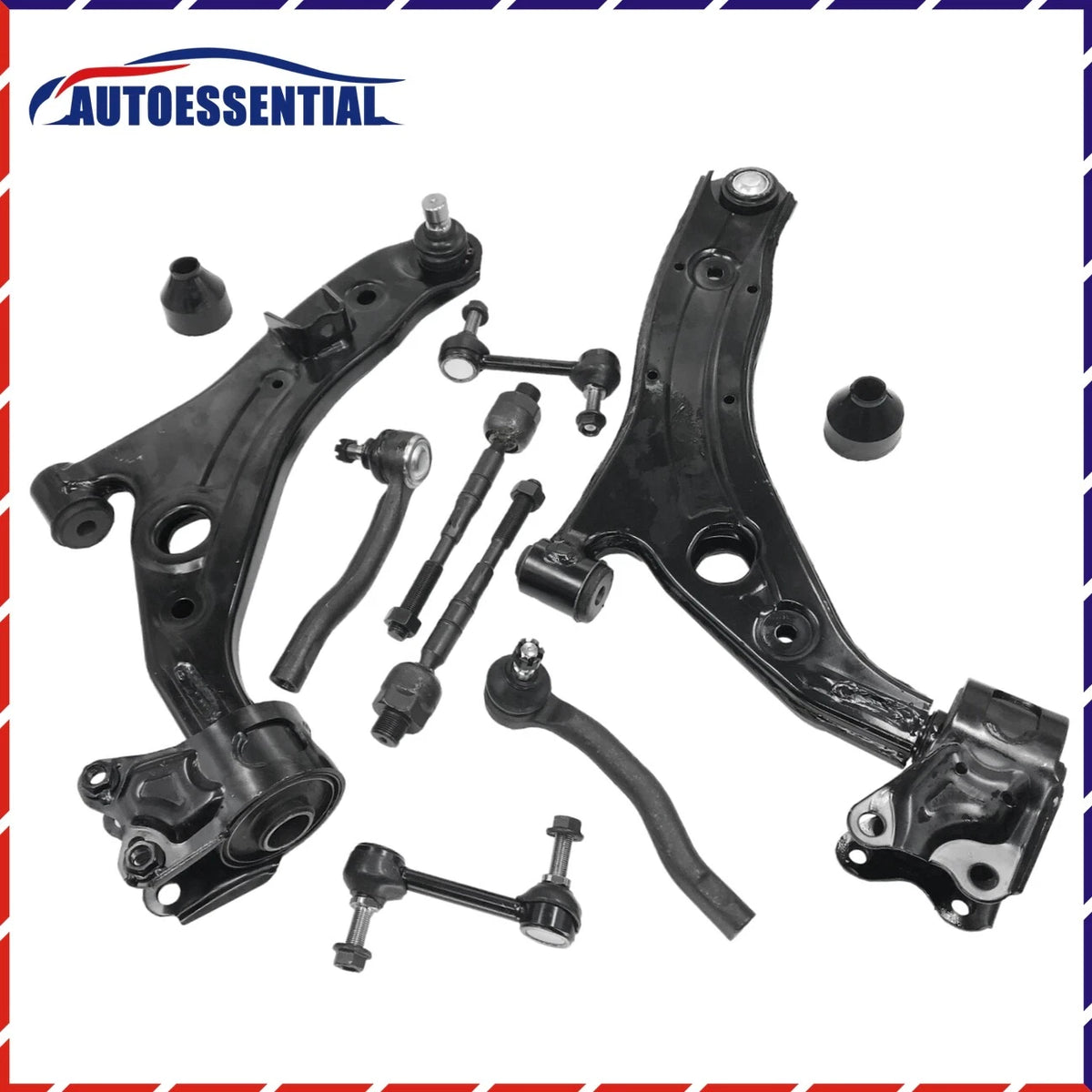 8PC Front Lower Control Arm Ball Joint Sway Bar for Ford Edge MKX (2007–2014)