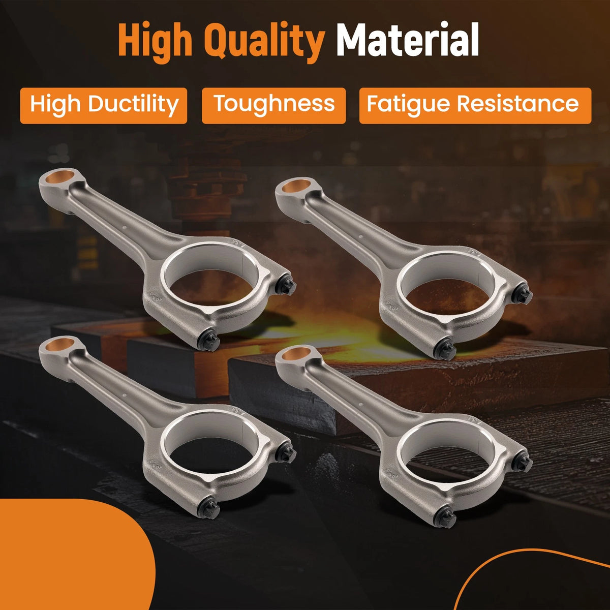 4X Connecting Rod Assembly for BMW 120i 318i X1 2.0L N46B20 (2002–2015) 11247589533