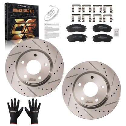 Front Brake Rotors and Pads Kit for Nissan Sentra (2013–2017) D815