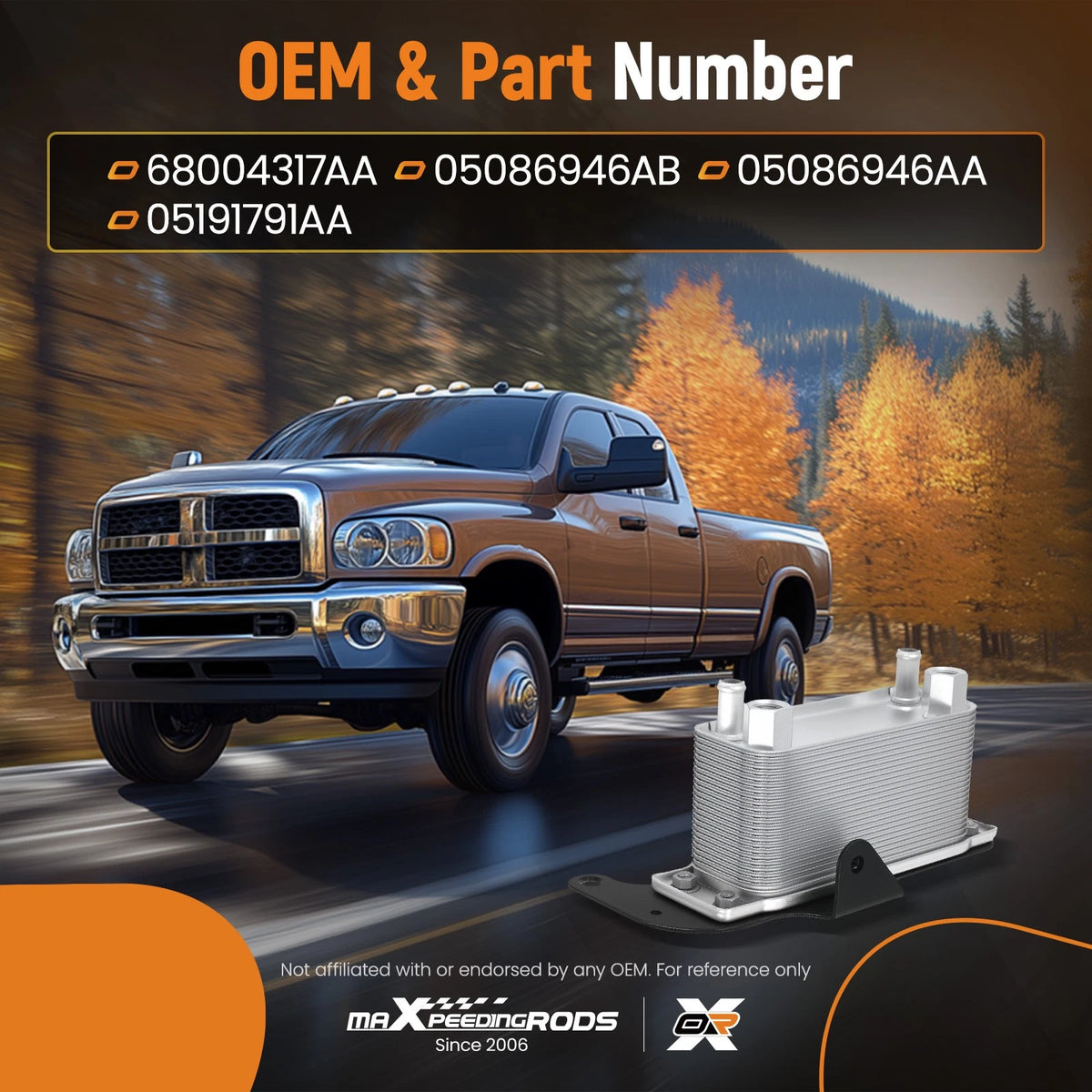 Engine Oil Cooler Kit for Dodge Ram 2500/3500 (2003–2009) 68004317AA