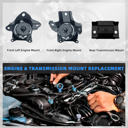 3X Engine Motor & Transmission Mount for Chevy Silverado 1500 GMC Sierra 1500