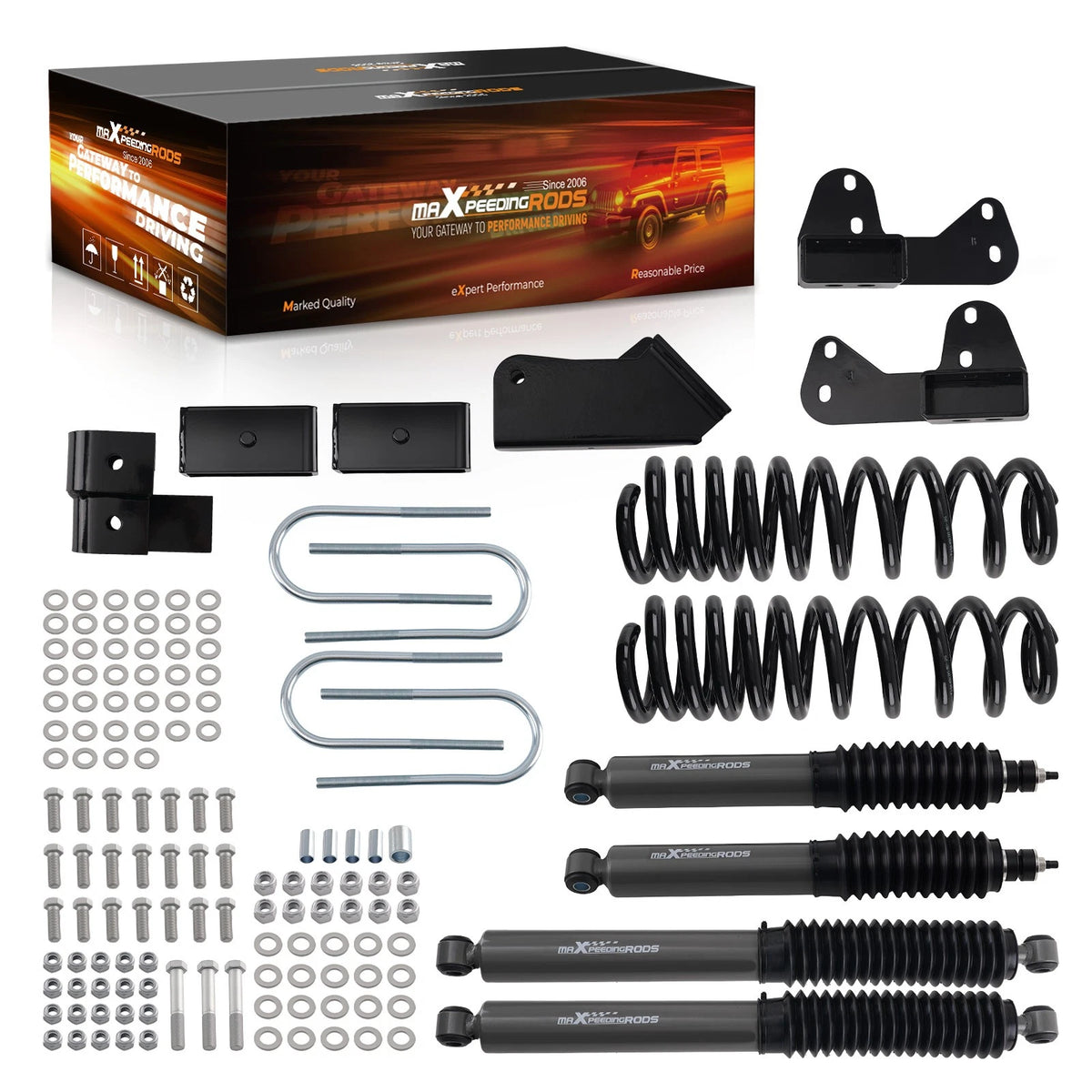 2.5" Front Lift Kit for Ford F-150 2WD (1980–1996) w/ Radius Arm & I-Beam Brackets