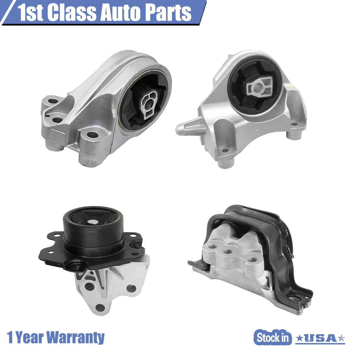 Set of 4 Engine Motor Transmission Mounts for Chevrolet Equinox (2010–2017)