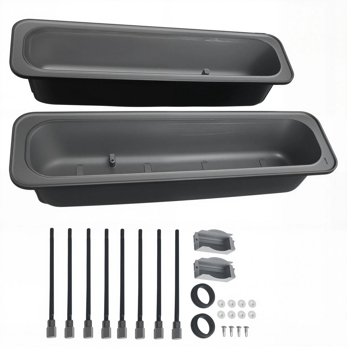 Tall Aluminum Finned Valve Covers for Chevy 350 383 Vortec (E41021BK)