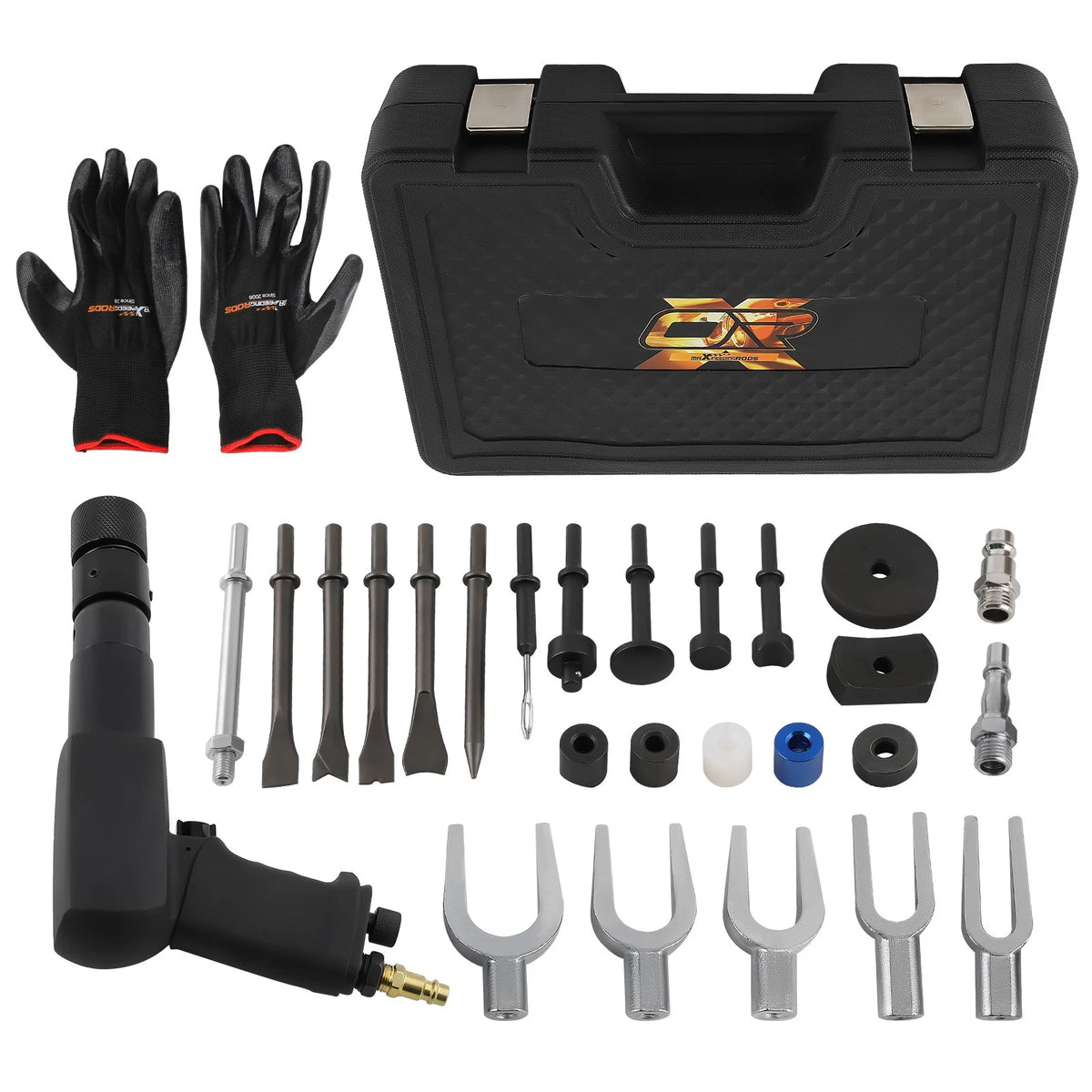 Pneumatic Tool Kit Air Hammer Set for Air Tools (1/4" Inlet, 90PSI)