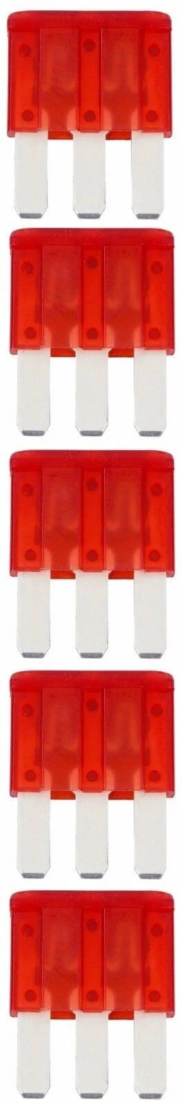 5 Micro 3 Type Ten Amp Three Blade Fuses for Universal Use (Made in Japan)