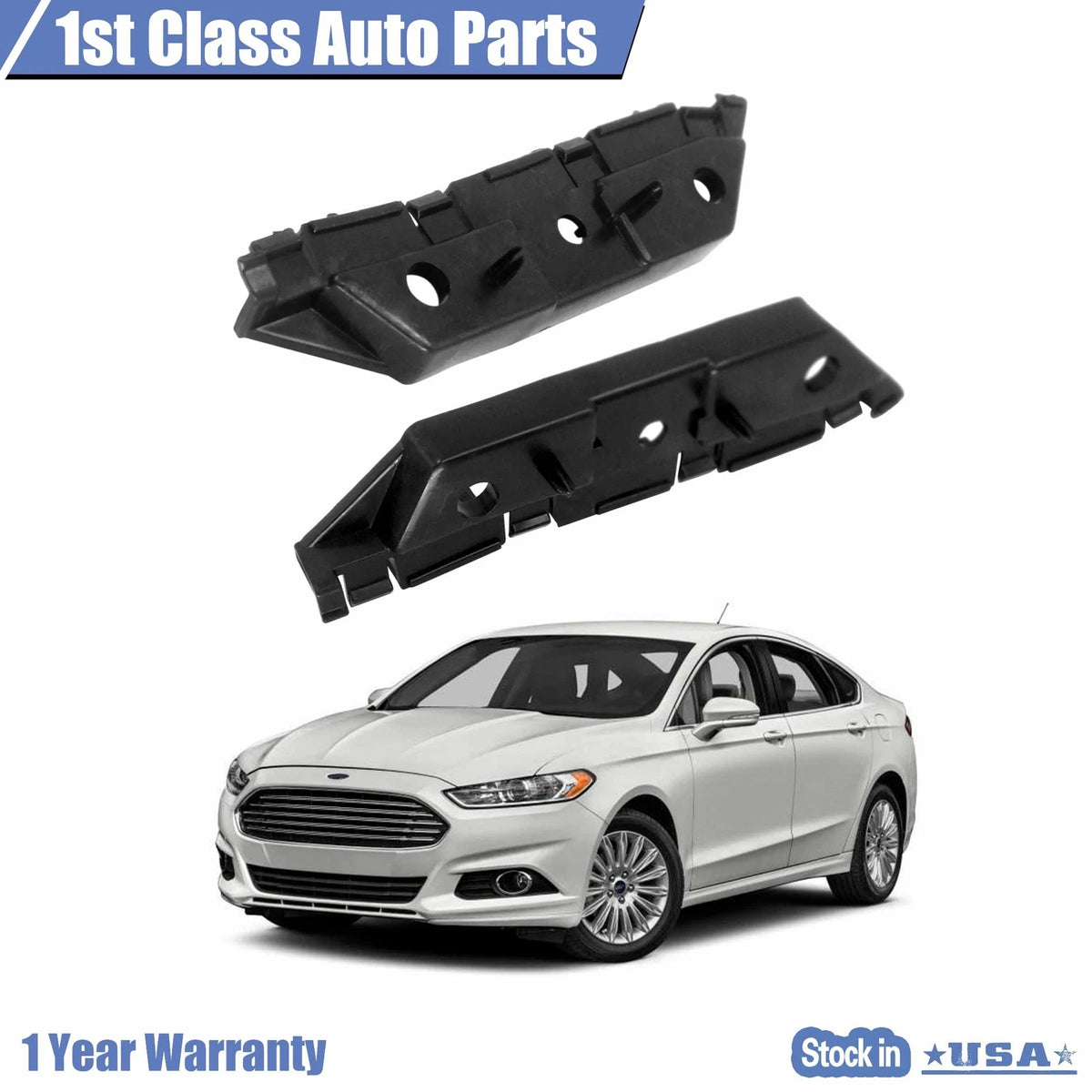 2PC Front Bumper Bracket Retainer for Ford Fusion (2013–2016)