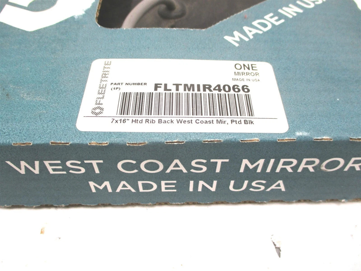 Fleetrite Rib Back Heated Black West Coast Style Mirror for
