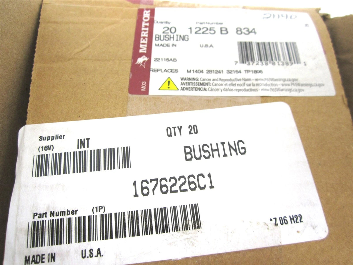 Set of 20 Steering Knuckle Bushing for International 1225B834 (2000–2023)