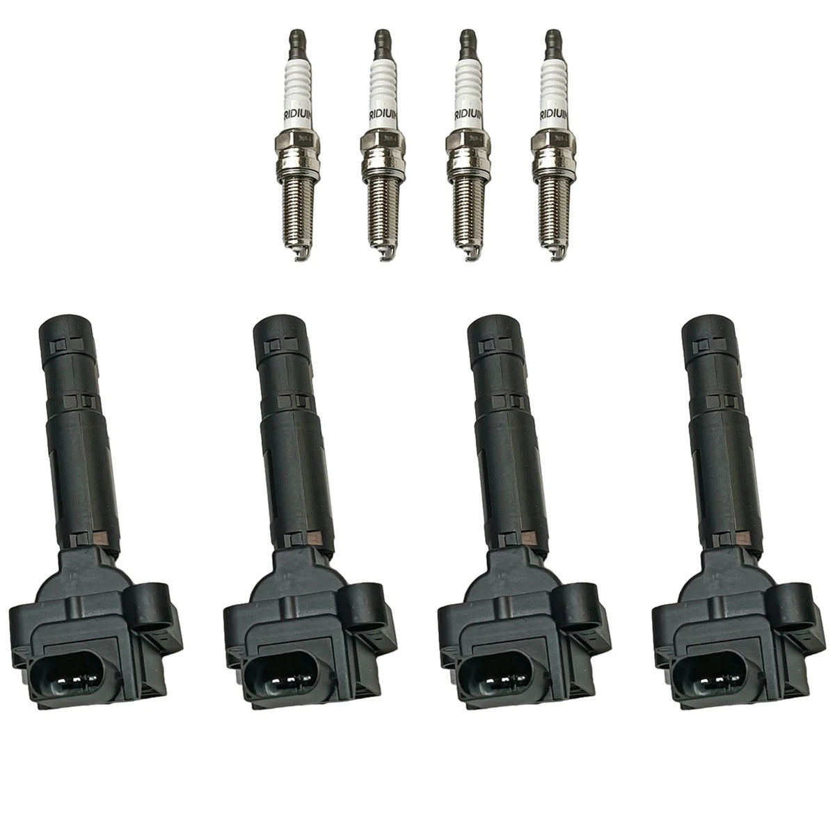 Set of 4 Ignition Coils & 4 Spark Plugs for Mercedes-Benz C230 (2003–2007)