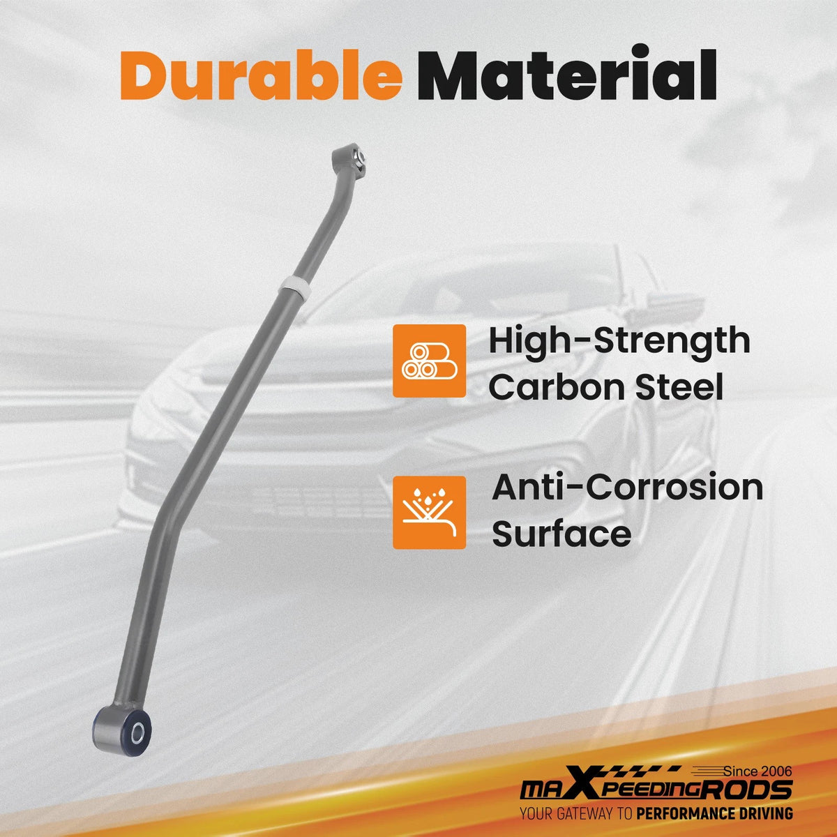 Adjustable Track Bar for Jeep Wrangler TJ (1997–2006) 1-6" Lift Panhard Rod
