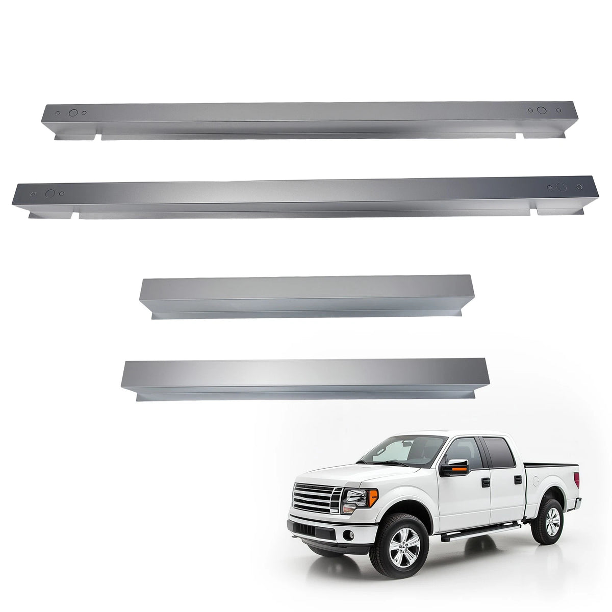 Bed Floor Support Crossmember Rails for Ford F-Series Pickup