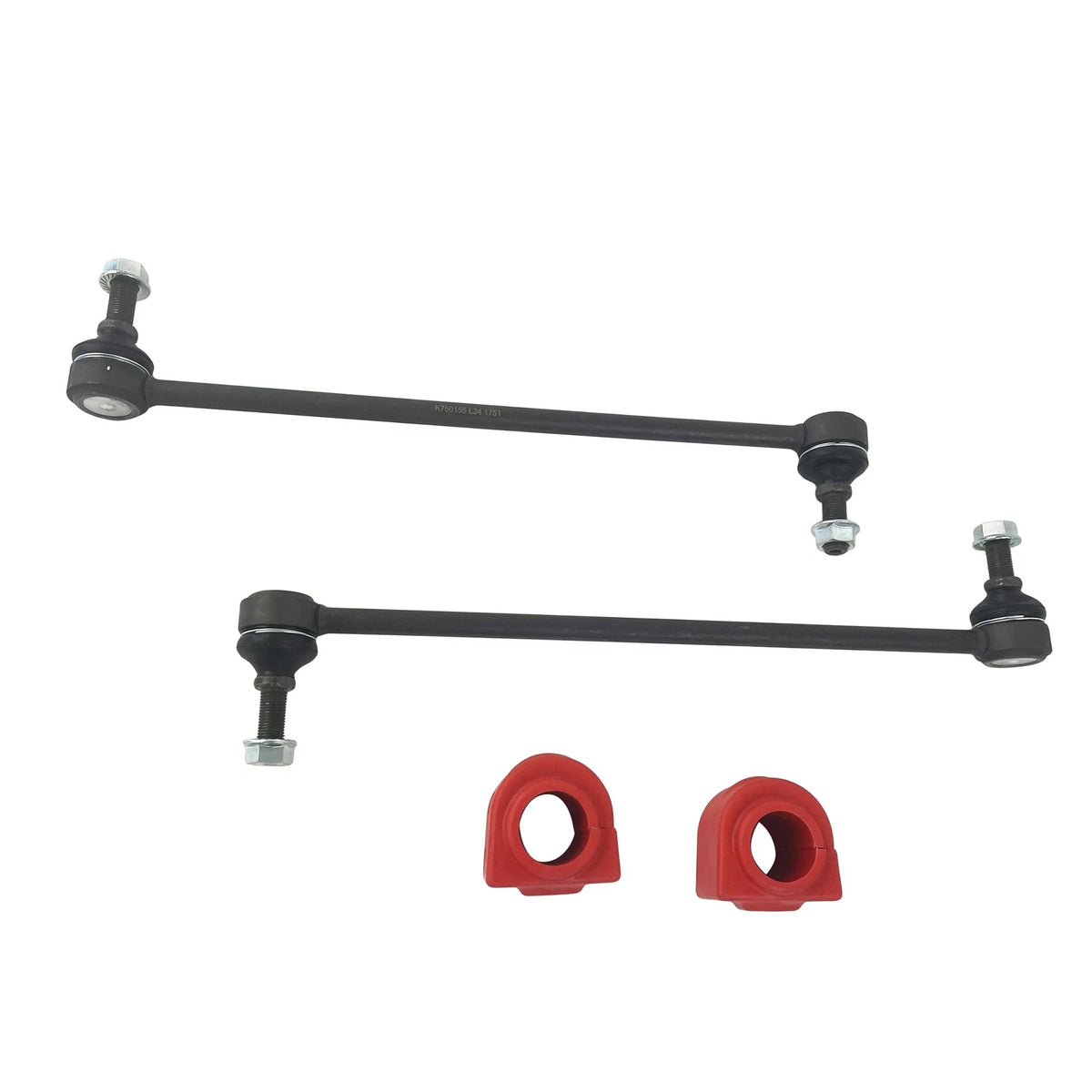 Set of 4 Front Sway Bar Links & Bushings for Buick Enclave, Chevy Traverse, GMC Saturn