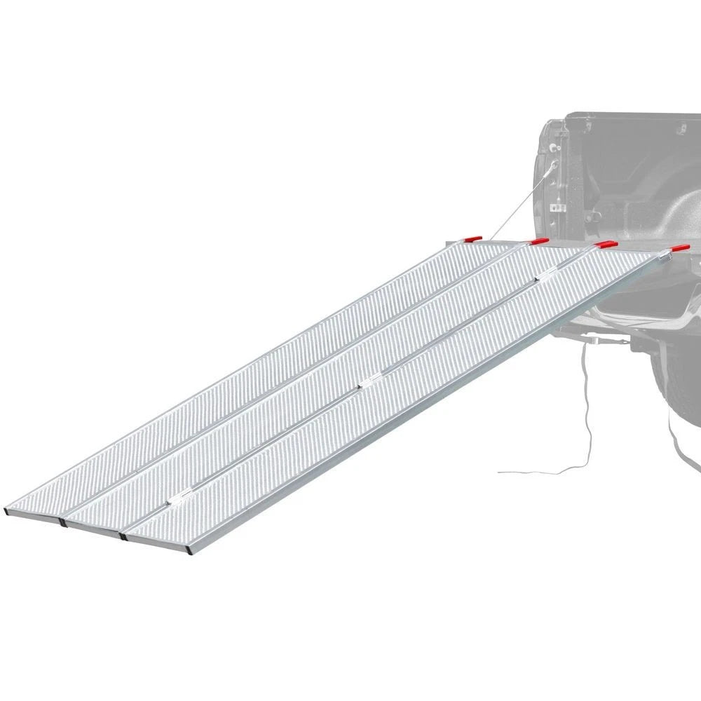 Black Widow Aluminum Extra-Wide Punch Plate Folding ATV Ramp (7' 10" L x 54" W)