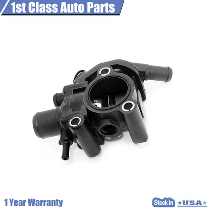 Engine Coolant Thermostat with Water Outlet Housing 902-201 for Ford Focus (2000–2004)