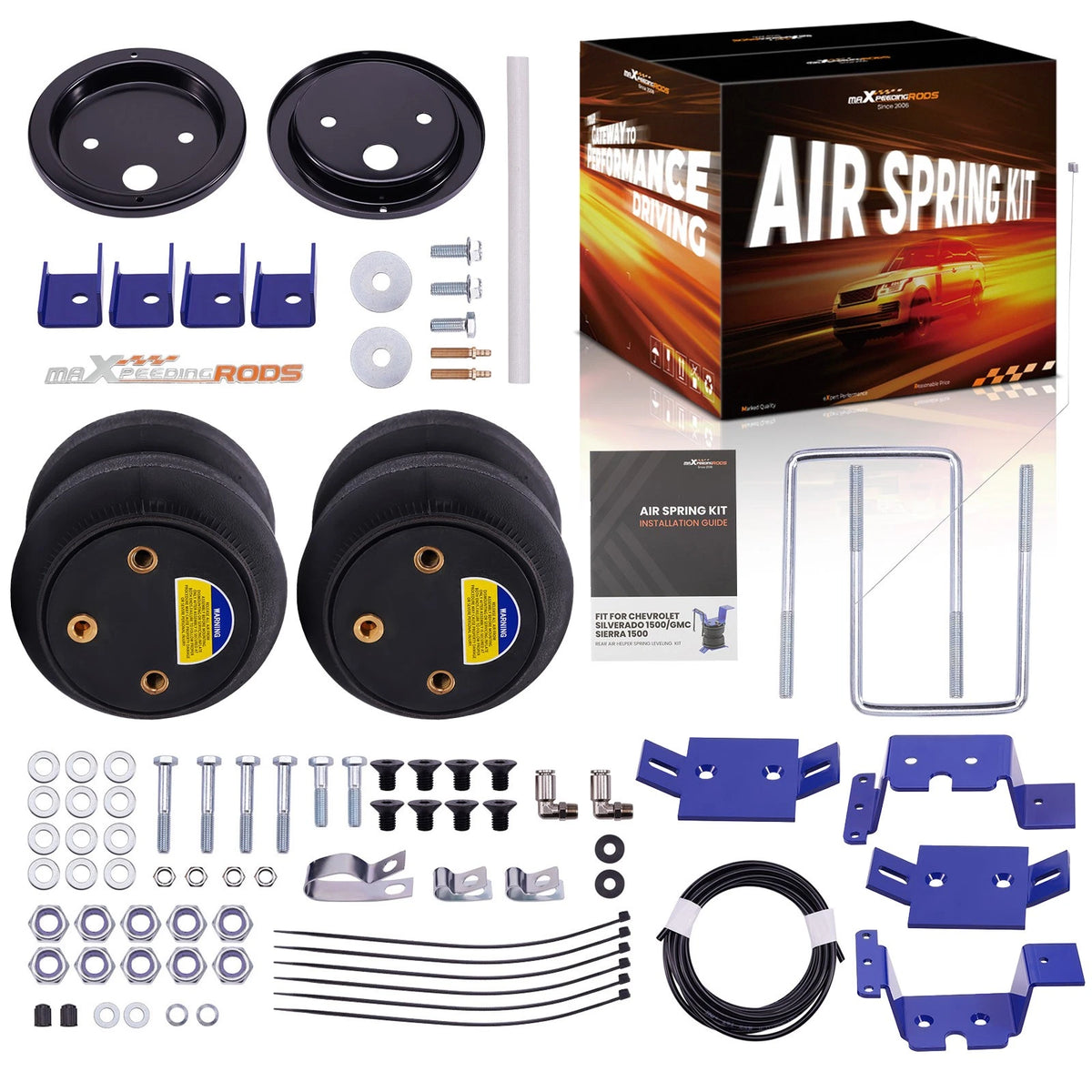 Rear Air Helper Spring Bag Kit for Silverado Sierra 1500 (2007–2018)