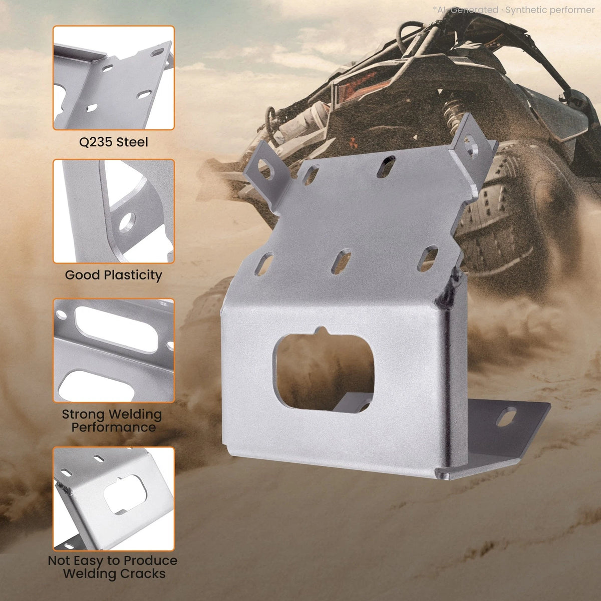Winch Mount Plate Bracket for Honda Rancher/Foreman/Rubicon (2014–2026)