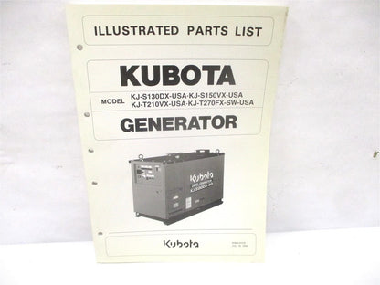Illustrated Parts List Manual for Kubota KJ-S230DX/S150VX/T210VX/T270FX